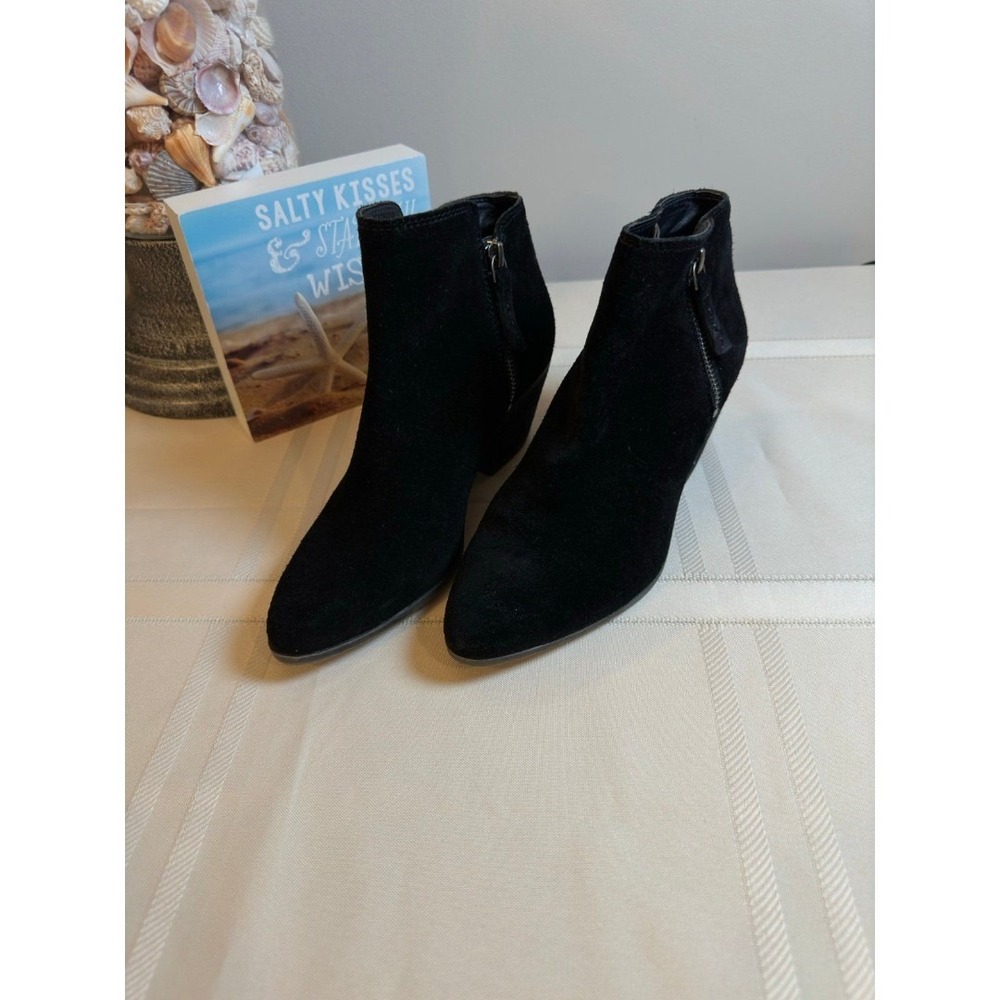 Frye Judy Black Suede Shoes Ankle Boots Booties Size 7